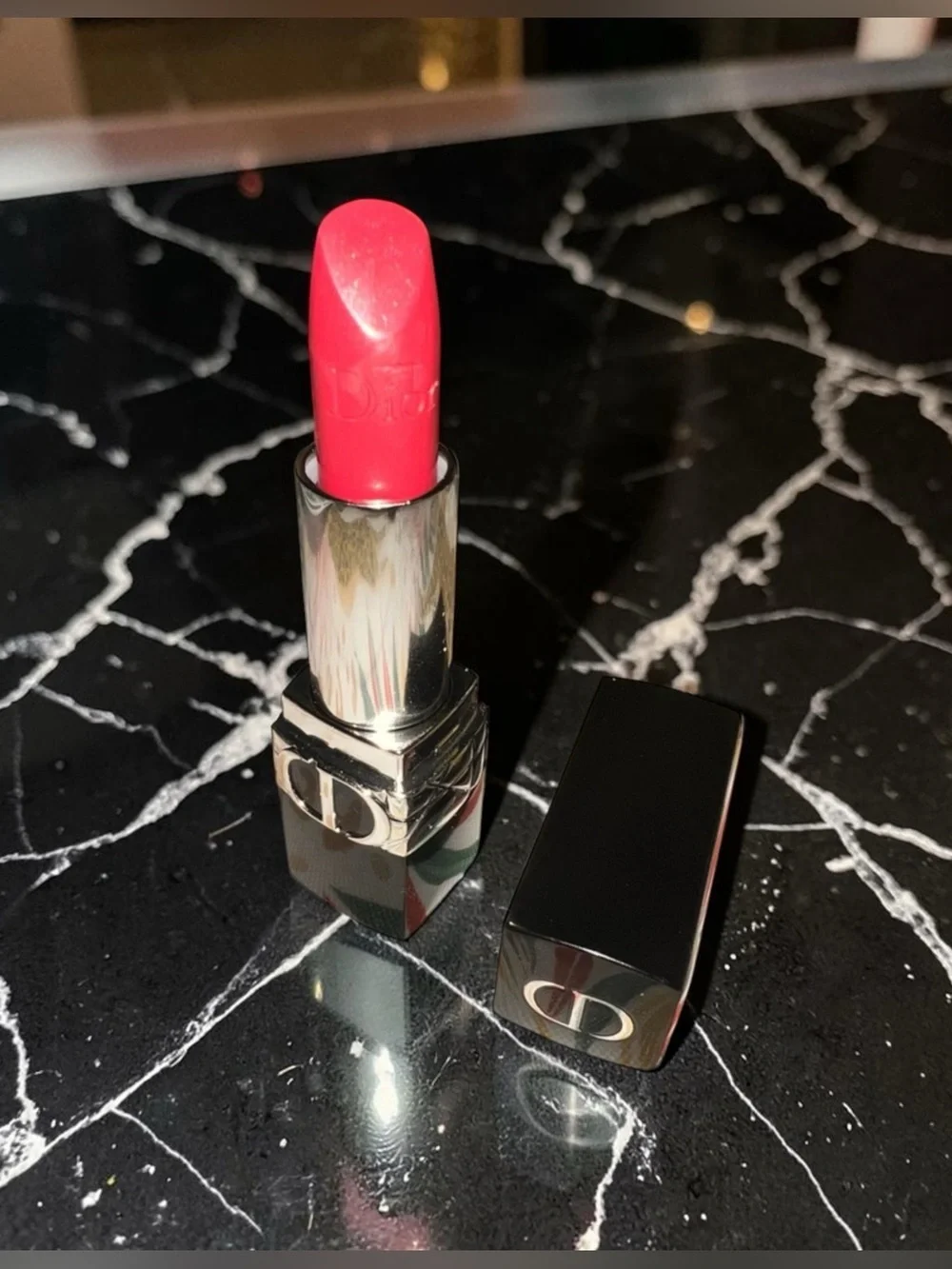 Dior Rouge Lipstick with Black and Silver Case #644 BNWOB